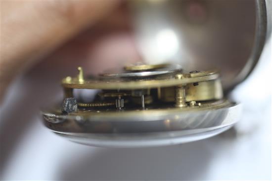 An early Victorian silver pair-cased keywind pocket watch and two other silver pair-cased pocket watches,